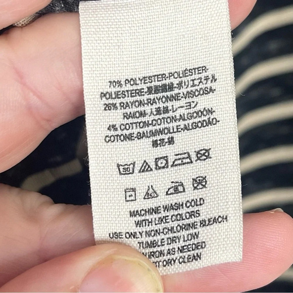 We The Free long sleeve slouchy top Black Tan Medium Oversized - Picture 6 of 6